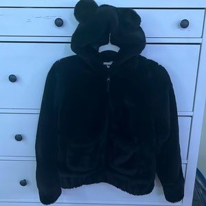 Faux fur jacket! Size girls 12/14